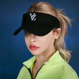 3D Monogram logo over fit sun-visor cap BLACK