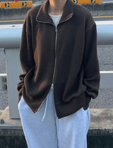 ユニセックスハーフタートルネックジップアップ