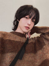 カルチャーモヘアストライプニット (3 color)