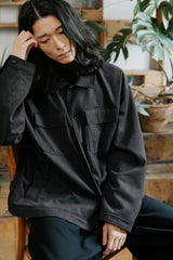 unisex suede jacket gray