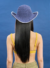 Crochet Cowboy Hat (navy)