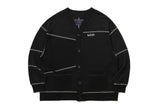 ミックスニットカーディガン / MIXED KNIT CARDIGAN_BLACK