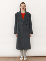 HANDMADE WOOL DOUBLE COAT CHARCOAL