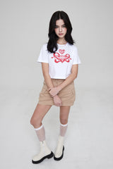 2フューリアスクラブクロップTシャツ / 2 FURIOUS CLUB CROP T-SHIRT WHITE