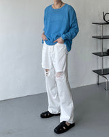 SOブランクビンテージホワイトデニムパンツ / SO Blanc Vintage White Denim Pants
