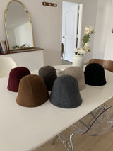 ASCLO Wool Simple Bucket Hat (6color)