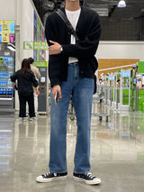 ボウセミワイドデニムパンツ/LMN Bow Semi-Wide Denim Pants (4 colors)