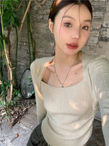 ラウンドセミリブ長袖Tシャツ