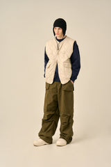 LIGHTWEIGHT QUILTED JUMPER - IVORY