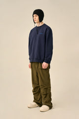 LETTERING LOGO BASIC SWEATSHIRT - NAVY