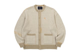 ハンドステッチラウンドカーディガン / HAND STITCH ROUND CARDIGAN_BEIGE