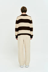 UNI MONO CHERRY COLLAR KNIT [BROWN]