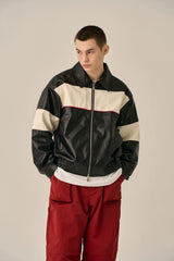 COLOR TONING LEATHER JACKET