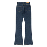 ハイウェストセミブーツカットスパンデックスデニムパンツ/HIGH WAIST SEMI BOOTSCUT SPANDEX DENIM PANTS [6861]