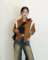 STACK LOGO VARSITY JACKET