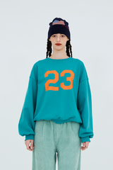 23 Print Sweatshirt (deep mint)