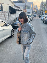 Zipper denim jacket 