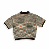 コラボレーショングラディエントニットポロ/Public Culture × Younger Song Collaboration Gradient knit polo