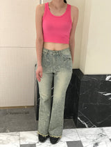 Hera boots cut denim pants 