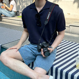 Vカラーアイスショートスリーブニット