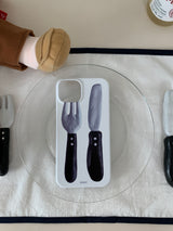 カトラリーマットハードケース / Black cutlery case - Matt hard