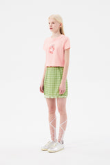 ウィッティバニートムボーイクロップTシャツ / WITTY BUNNY TOMBOY CROP T-SHIRT [SALMON]