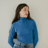 TURTLE NECK TOP (BLUE) (6645971779702)
