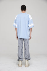 フットボールスタージャージオーバーサイズTシャツ / FOOTBALL STAR JERSEY OVERSIZED T-SHIRT PALE BLUE