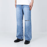ナイフカットペイントスプラッターデニム / KNIFE CUT PAINT SPLATTER DENIM