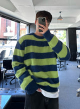[premium] angora stripe knit