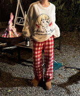 Anvely Checkered Sleep Pajamas Set