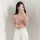 スクエアスリムフィットロングスリーブTシャツ