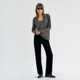 ソフトVTシャツ / SOFT V T-SHIRT, GRAY/ CHARCOAL