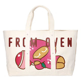 [NEIKIDNIS X COOKIERUN] STRAWBERRY COOKIE TOTE BAG LARGE / ECRU