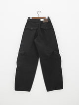 ローライズワイドパンツ/Low-rise black wide pants