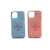 [Phone Case] ​​Heart Logo Cushion Pink