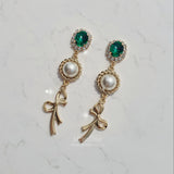 エメラルドプレッピーロイヤルイヤリング / Emerald Preppy Royal Earring