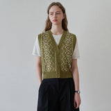 ドロージャガードベスト / Draw jacquard vest