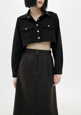 ダーソンクロップシャツジャケット / Derson Crop Shirt Jacket (2color)