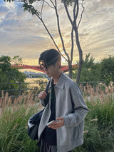 Melange twoway jacket