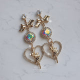 ティンカーベルハートイヤリング / Rainbow Tinkerbell Heart Earring