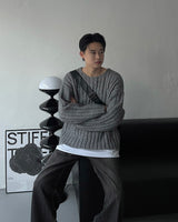 YM Raven Alpaca Wool Crop Knitwear (4 colors)