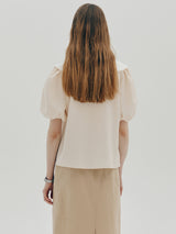 レースカラーブラウス / Lace collar blouse - Cream