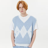 ドルフィンアーガイルベスト / Dolphin argyle vest