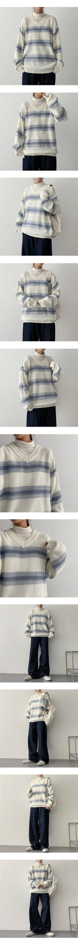 カラーユニットプライスニットウェア / NiG Color Unit Price Ra V Knitwear