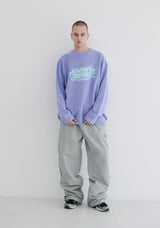 ファンスクリブリングBSRBTクルーネック / BSR2223FWPO072 FUN SCIBBLING BSRBT CREWNECK LAVENDER