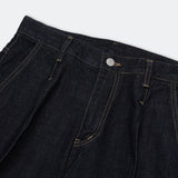 クボセミワイドローデニムパンツ / Kubo Semi-Wide Raw Denim Pants (2 colors)