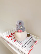 Cosymosy Mini Bird Keyring - Blue Gray