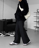 UI Mink Fur Hood Zip-Up Jumper (4 colors)