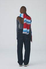 カラーストライプマフラー / Color Stripe Muffler [Red]